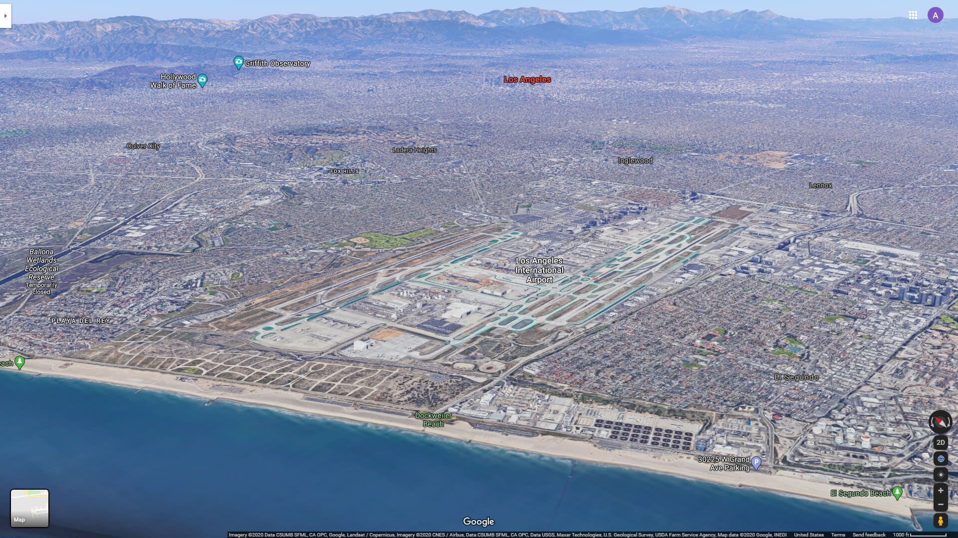 Los Angeles Airport Aerial View